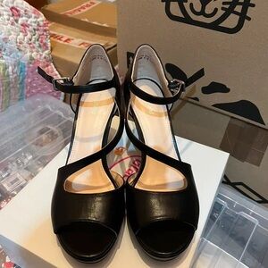 Elegant Black Strappy Heels